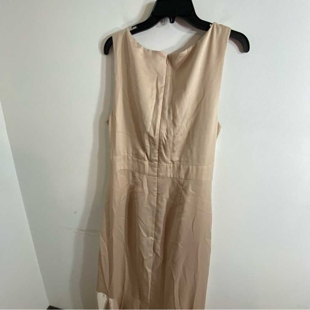 BHLDN Fairbanks Satin Dress Sz 16 Cream Tan Anthr… - image 7