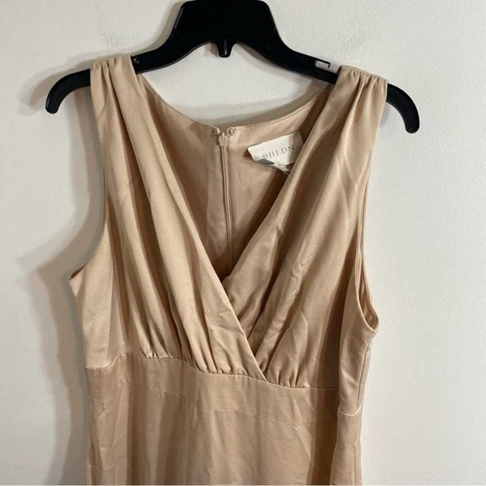 BHLDN Fairbanks Satin Dress Sz 16 Cream Tan Anthr… - image 8