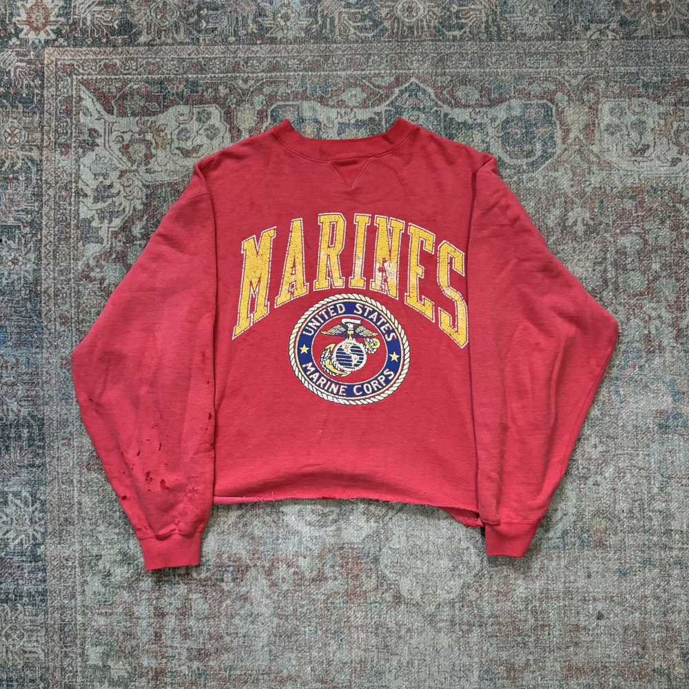 Military × Vintage Vintage 1990s Cropped USMC Mar… - image 1