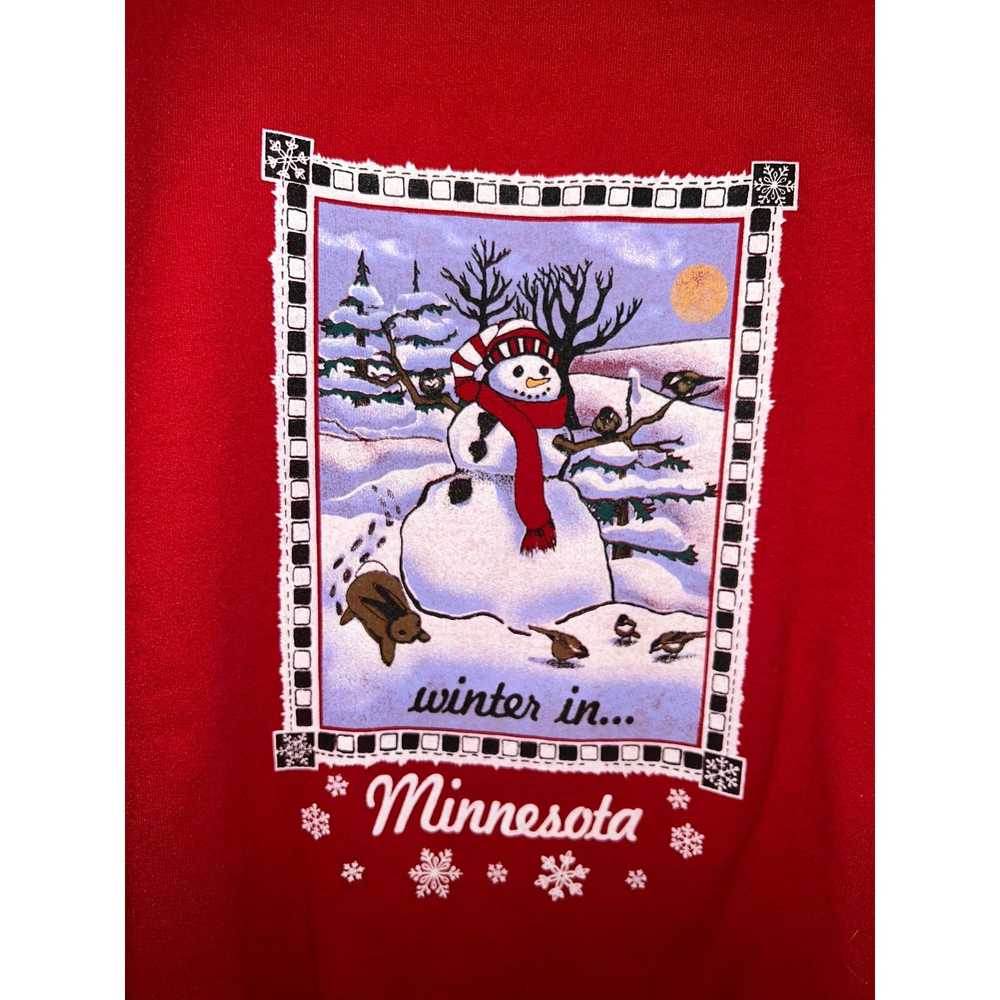 Jerzees 90s Minnesota Winter In Snow Christmas Sn… - image 2