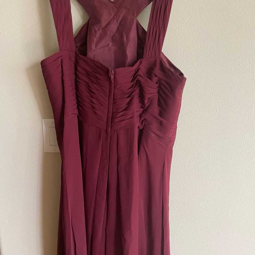 Long maroon dress - image 3