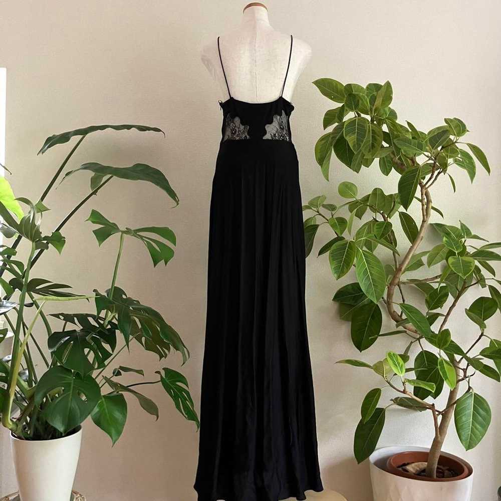 ZARA Black Lace Satin Long Dress ★oo53 - image 3