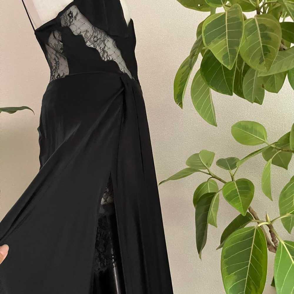 ZARA Black Lace Satin Long Dress ★oo53 - image 4