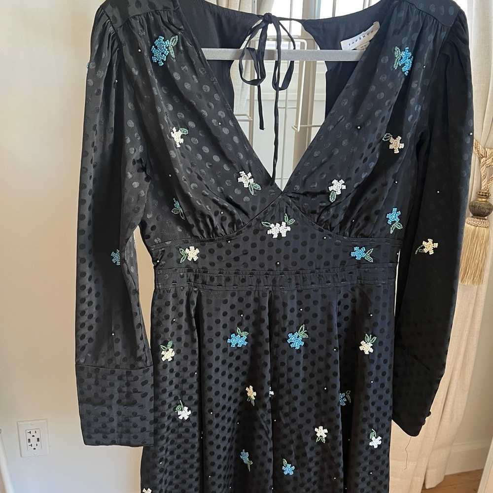 Topshop Embellished Polka Dot MIni dress - image 1