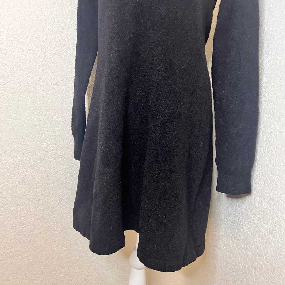 ALEXANDER WANG Black Crew Neck Fluffy A-Line Mini… - image 2