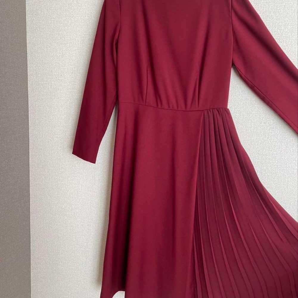 Natural Beauty One-Piece Dress Burgundy Long-slee… - image 5