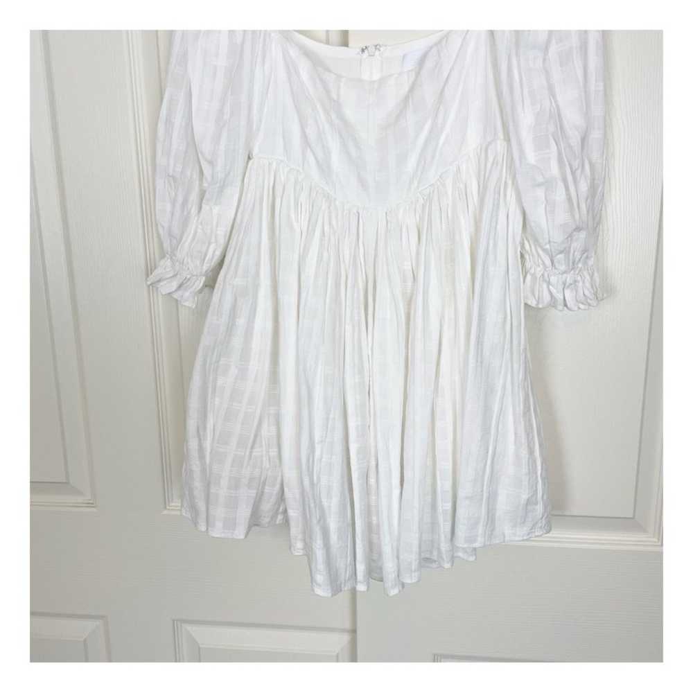 ISALIS Ivory Puff Sleeve Mini Dress - image 3