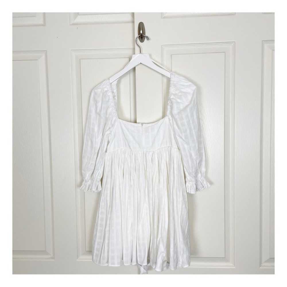 ISALIS Ivory Puff Sleeve Mini Dress - image 5