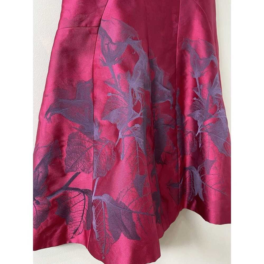 Kay Unger Dress Women's Size 6 Pink Floral Jacqua… - image 3