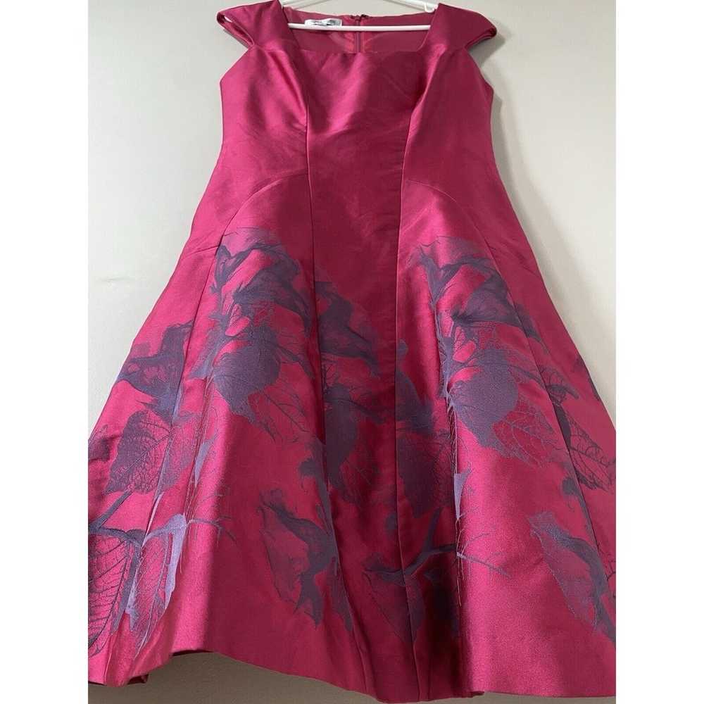 Kay Unger Dress Women's Size 6 Pink Floral Jacqua… - image 4