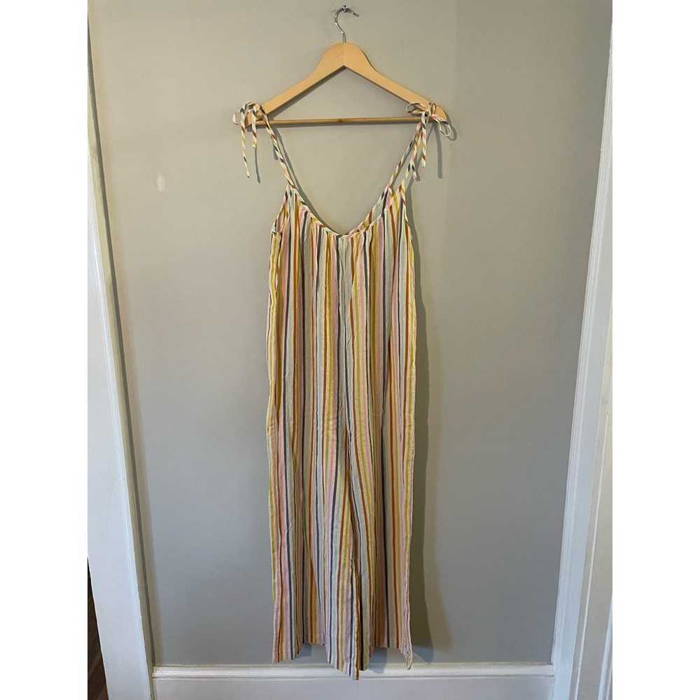 Madewell Multicolor Rainbow Tie Strap Jumpsuit - image 1