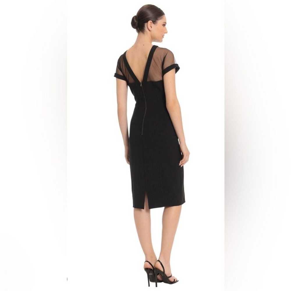 Maggy London The Illusion Sheath Midi Black Dress… - image 3