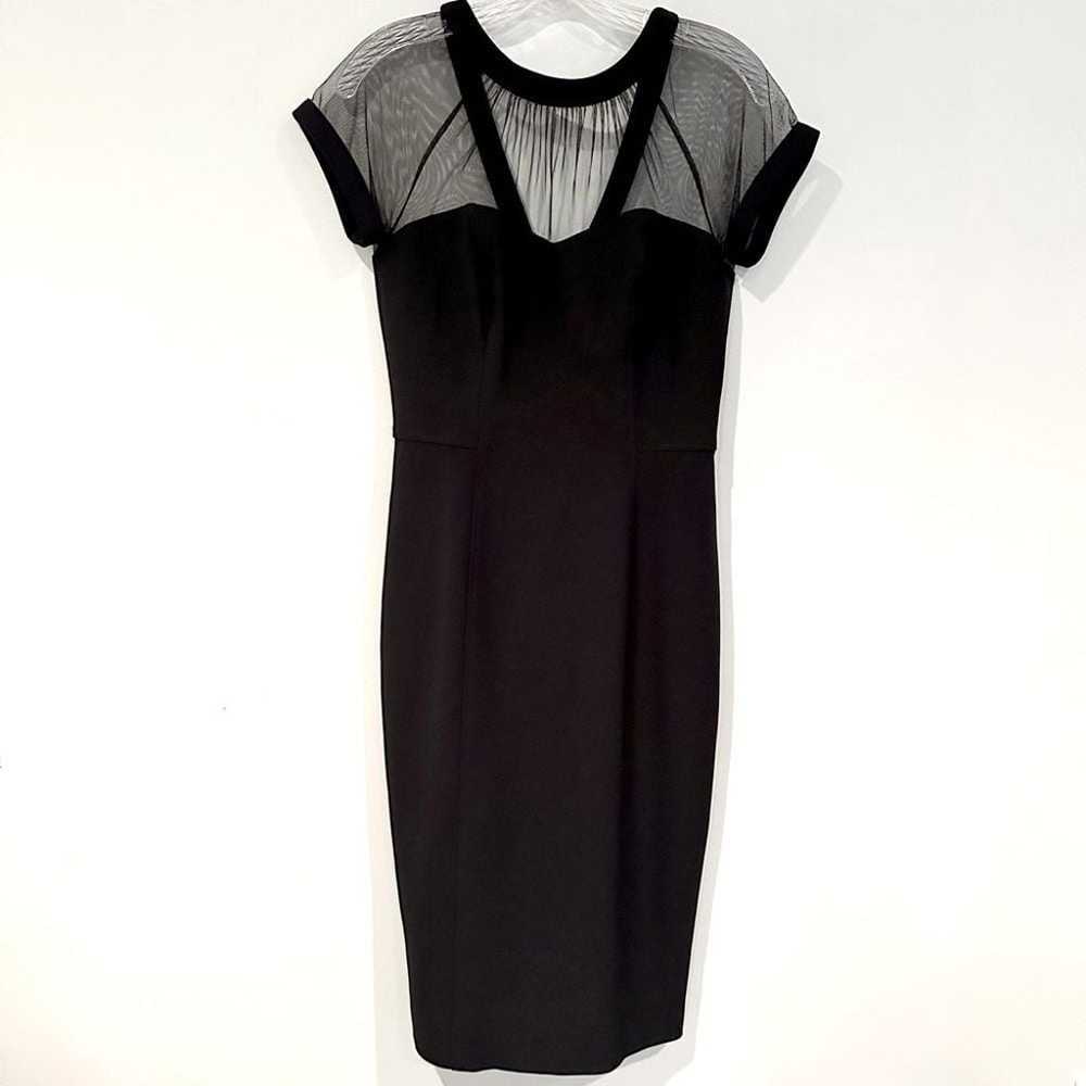 Maggy London The Illusion Sheath Midi Black Dress… - image 5