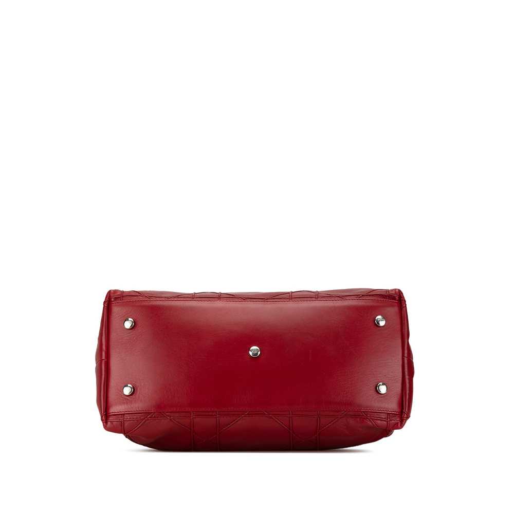 Red Dior Medium Lambskin Cannage Granville Tote S… - image 3