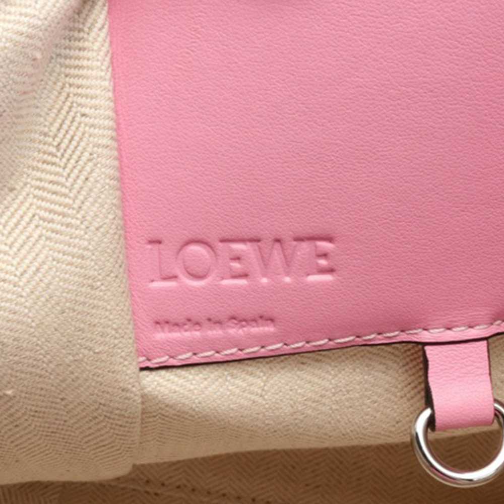 Pink LOEWE Small Leather and Tweed Hammock Bag Sa… - image 4