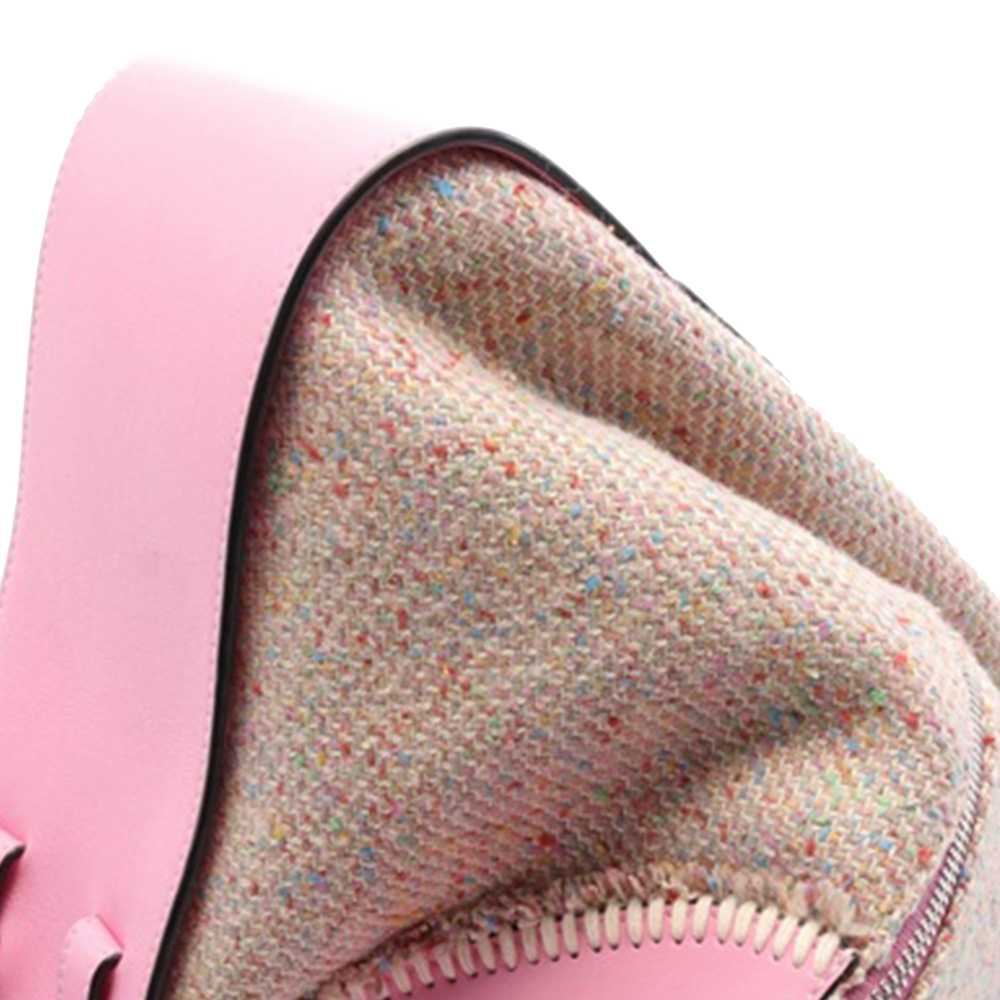 Pink LOEWE Small Leather and Tweed Hammock Bag Sa… - image 6