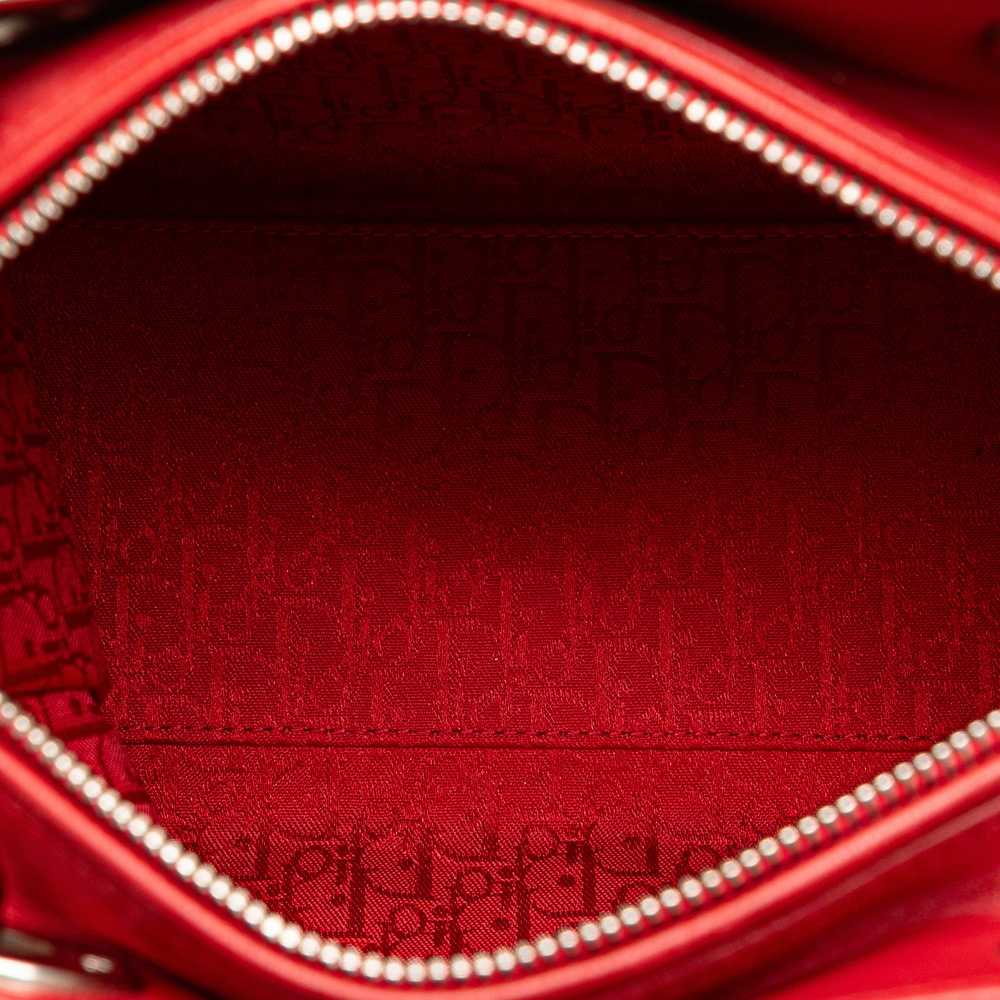 Red Dior Medium Lambskin Cannage Lady Dior Satchel - image 4