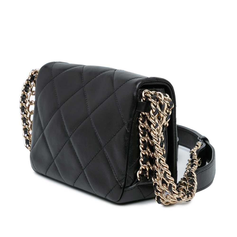 Black Chanel Mini Quilted Lambskin Multi Chain Fl… - image 2