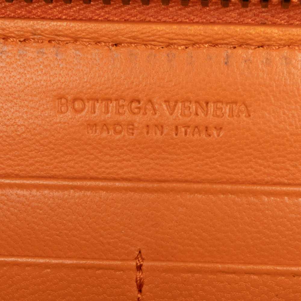 Orange Bottega Veneta Intrecciato Zip Around Long… - image 9