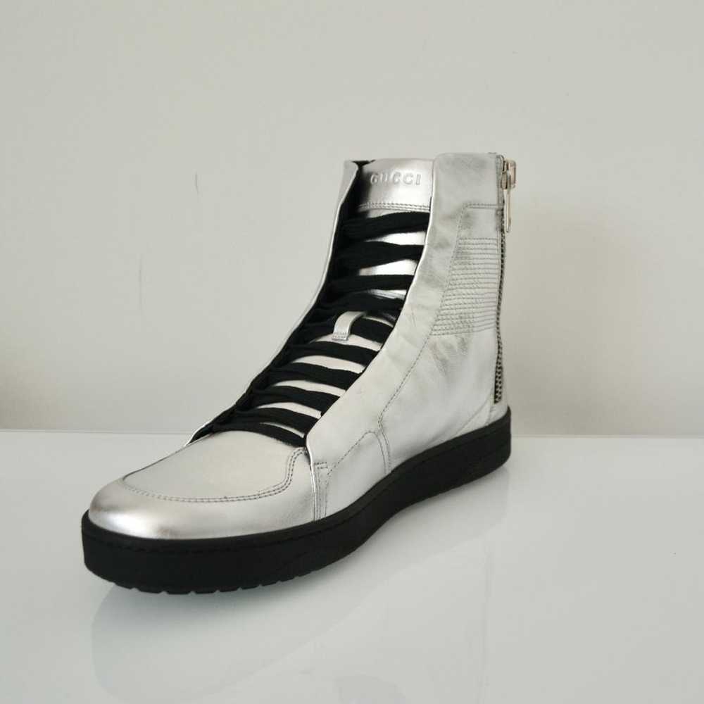 Gucci Leather high trainers - image 3