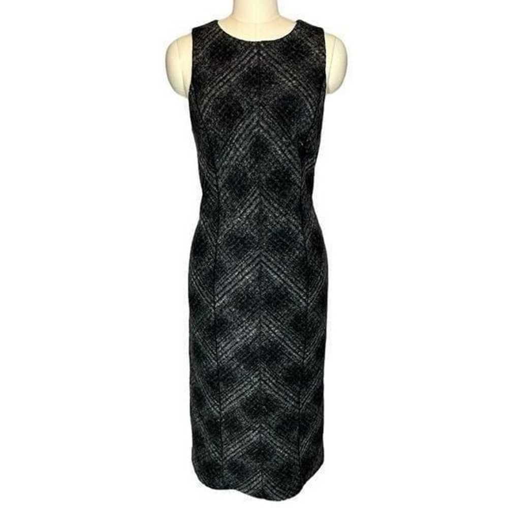 Banana Republic Glen Plaid Wool Midi Sheath Dress… - image 5