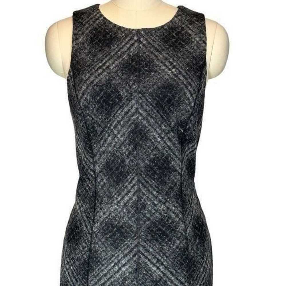 Banana Republic Glen Plaid Wool Midi Sheath Dress… - image 7