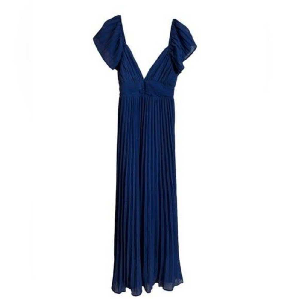 Lulus Ideal Occasion Blue Pleated Flutter Sleeve … - image 12