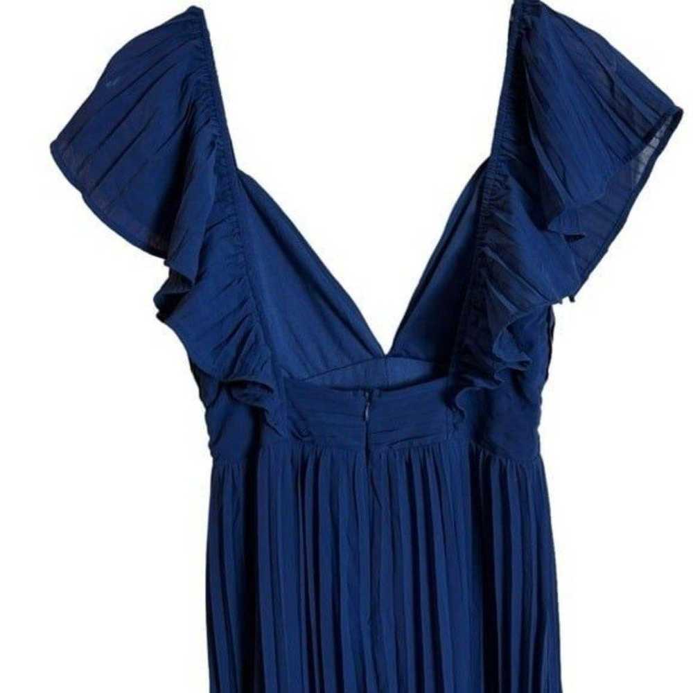 Lulus Ideal Occasion Blue Pleated Flutter Sleeve … - image 6