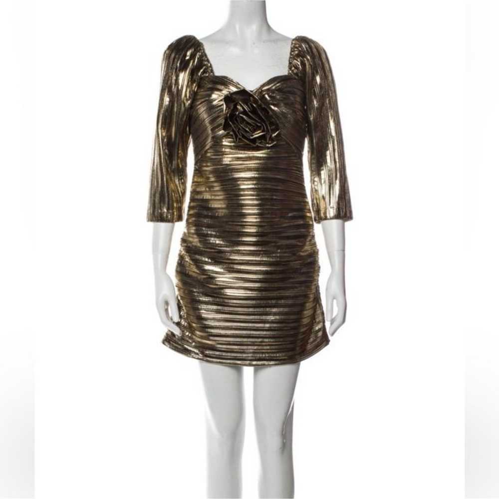 LoveShackFancy Gold Thompson Dress - image 5