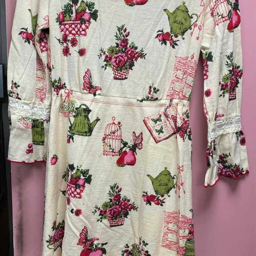 VTG! MILK Milk Tea Party pattern dress. - image 2