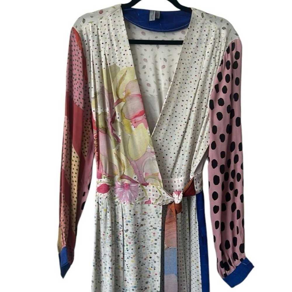 NEW Anthropologie Bl^nk Mixed Print Long Sleeve W… - image 2