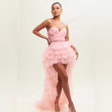 Pippa and Pearl Tulle Mini Dress With Train Forma… - image 1