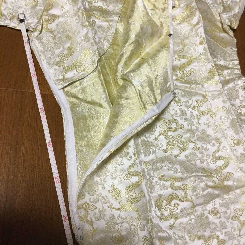 Chinese dress, silk, 100% silk, gold, gorgeous - image 7