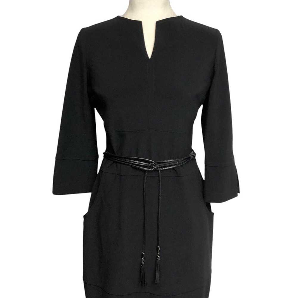 Joseph Ribkoff Black Belted Dress Size 8 - image 2