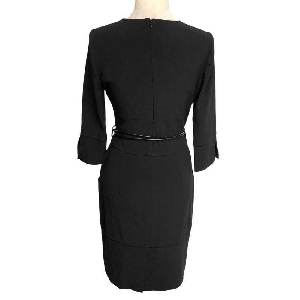 Joseph Ribkoff Black Belted Dress Size 8 - image 4