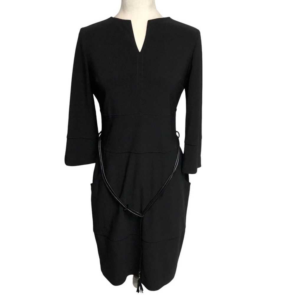 Joseph Ribkoff Black Belted Dress Size 8 - image 7