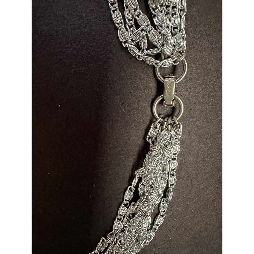 Vintage Sarah Coventry Multistrand Silvertone Nec… - image 3