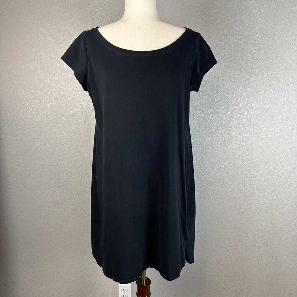 Eileen Fisher Ballet Neck Knit T-shirt Dress Size… - image 1