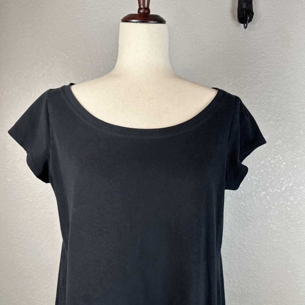 Eileen Fisher Ballet Neck Knit T-shirt Dress Size… - image 2