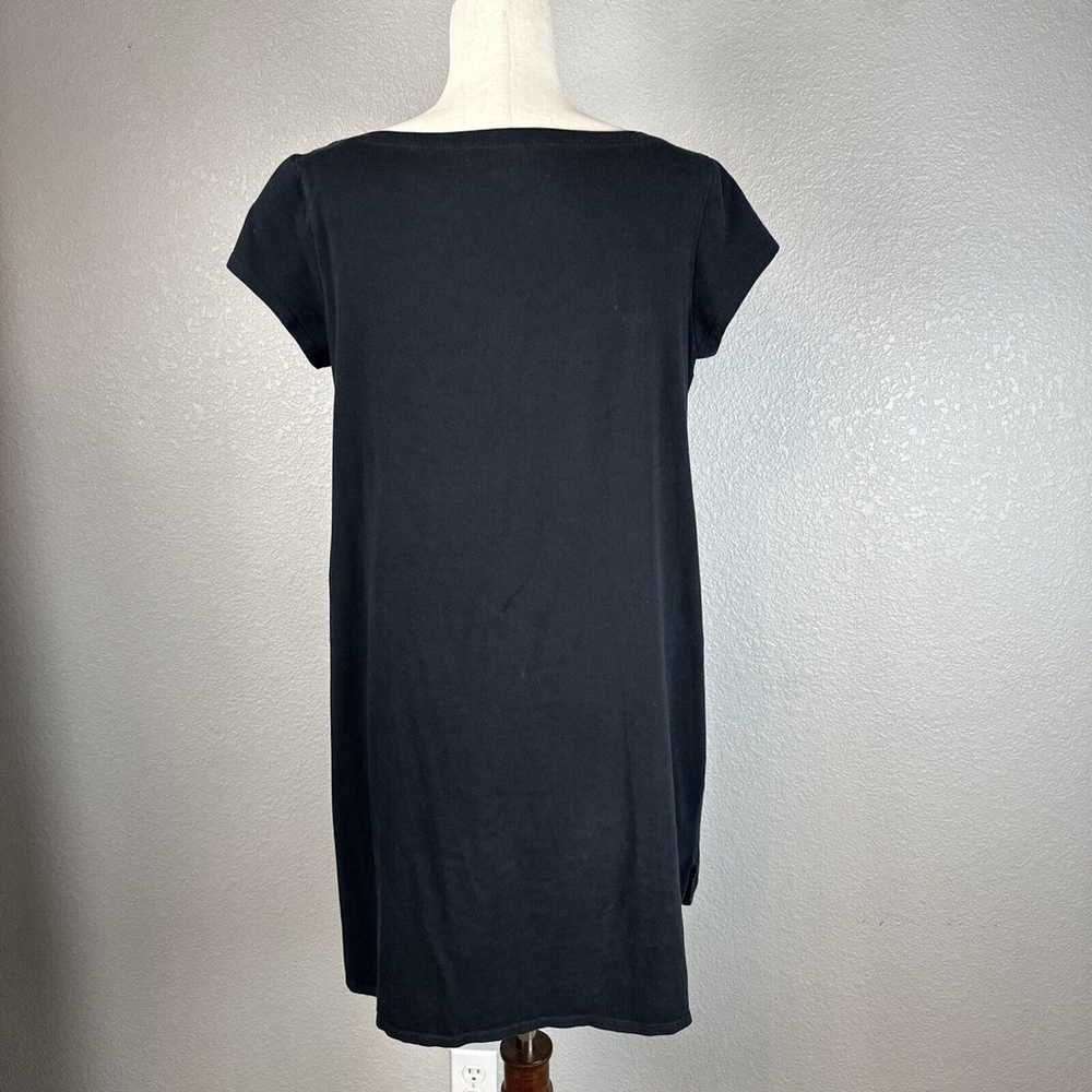 Eileen Fisher Ballet Neck Knit T-shirt Dress Size… - image 4