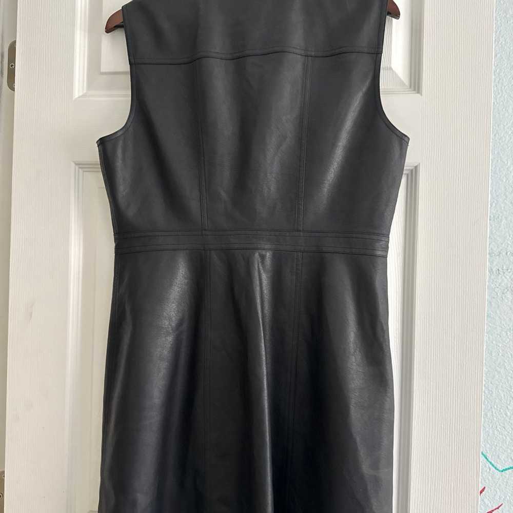 NWOT BCBGMAXAZRIA Dress Allexandria Black Faux Le… - image 7