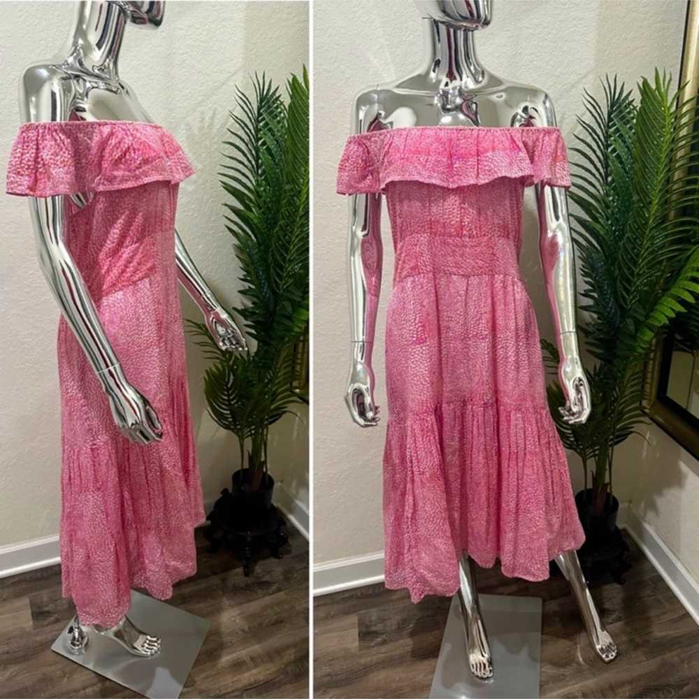 Oliphant midi pink dress L - image 2