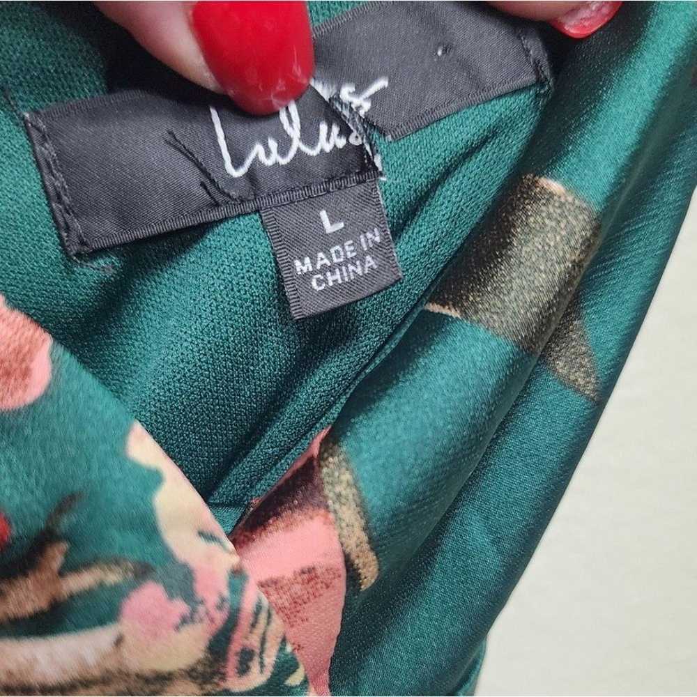 Lulu's Still the One Emerald Green Floral Print S… - image 12