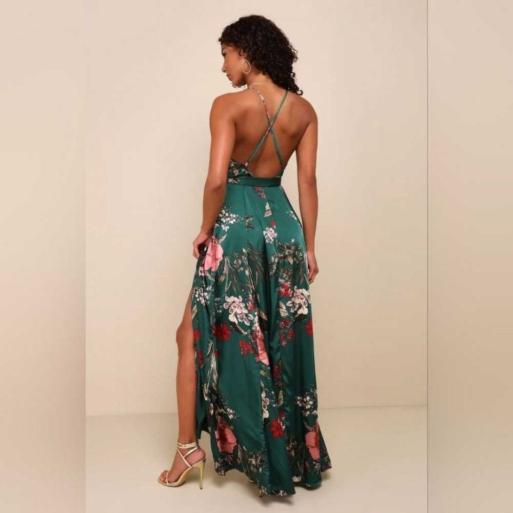 Lulu's Still the One Emerald Green Floral Print S… - image 4