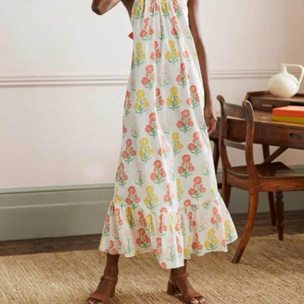 Boden Nadine Tie Back Woodblack Floral Maxi Dress - image 1