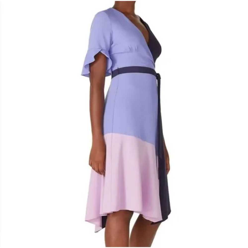 Hutch Colorblock Wrap Dress Blue Purple L Wedding… - image 2