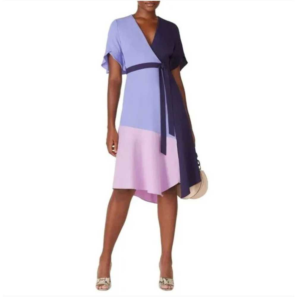 Hutch Colorblock Wrap Dress Blue Purple L Wedding… - image 3