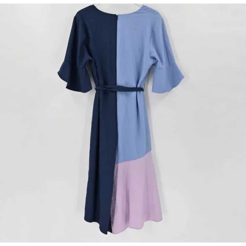 Hutch Colorblock Wrap Dress Blue Purple L Wedding… - image 5