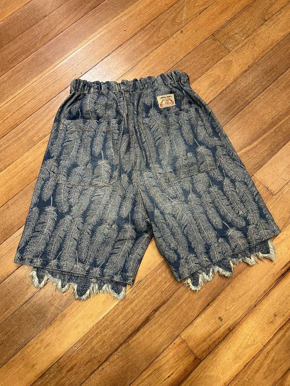 Kapital Kapital Feather denim Carpenter Shorts - image 3