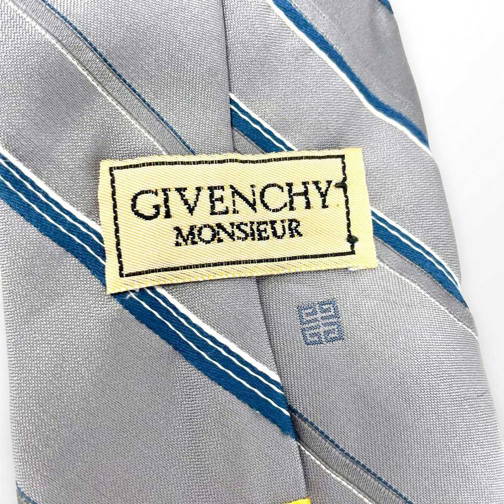 Givenchy GIVENCHY Men’s Vintage Striped Silk Silv… - image 4